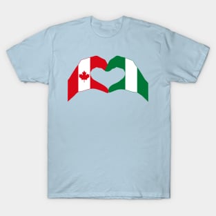 We Heart Canada & Nigeria Patriot Flag Series T-Shirt